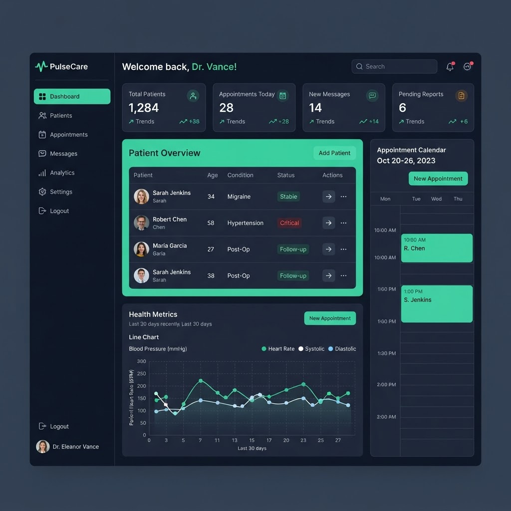 Aperçu du projet HealthCare Frontend